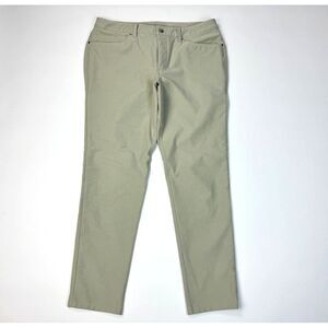 Lululemon ABC Slim-Fit Pant Utilitech Mens 34‎ EUC Pockets Stretch Flat Front
